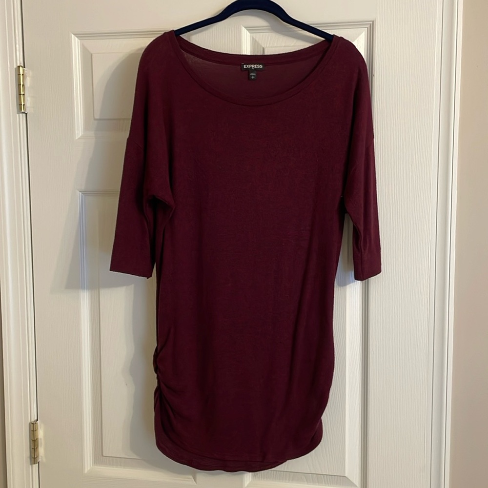EXPRESS size Small cranberry color tunic